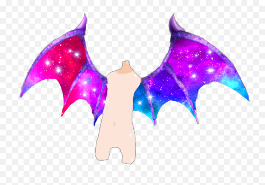 Demon Wings Galaxy Sticker By Sezukingdpomheartsfan - Fictional Character Emoji,Demon With Wings Emoji