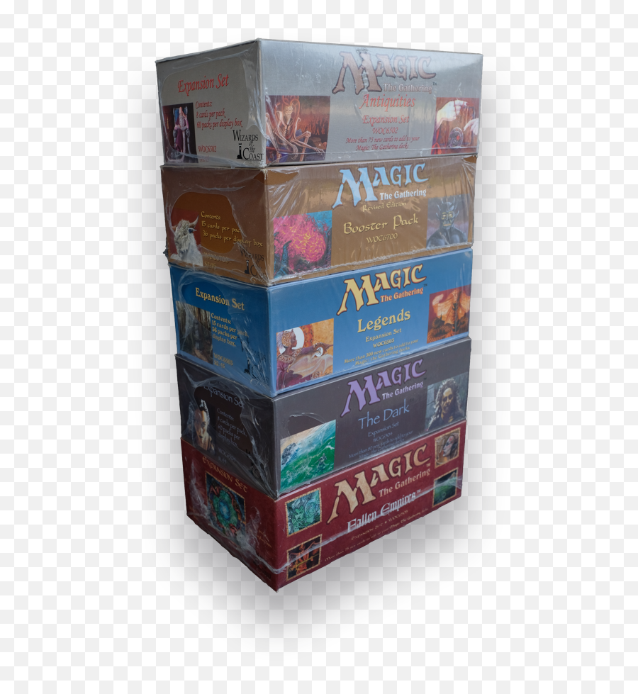 Magic The Gathering 1994 Booster Boxes 5 Factory - Old Mtg Booster Boxes Emoji,Box Up Your Emotions