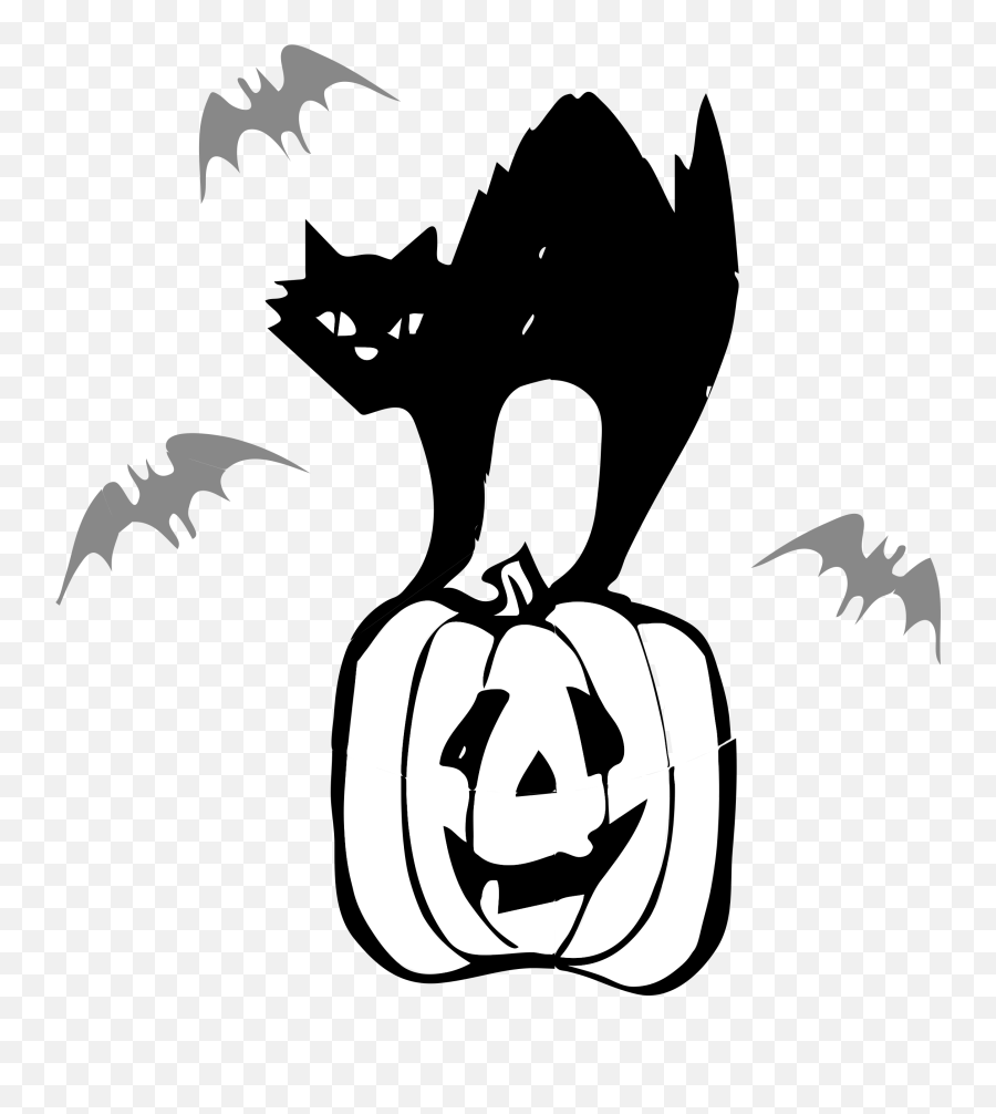 Ghost Clipart Cat Ghost Cat - Halloween Black Cat Clipart Black And White Emoji,Ghost Cat Emojis