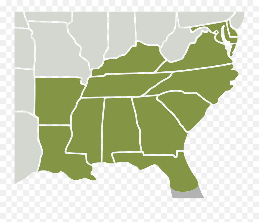 Download Map United Of Florida Coast States Southeast - Southeast United States Png Emoji,Fl Gator Phone Emoticons