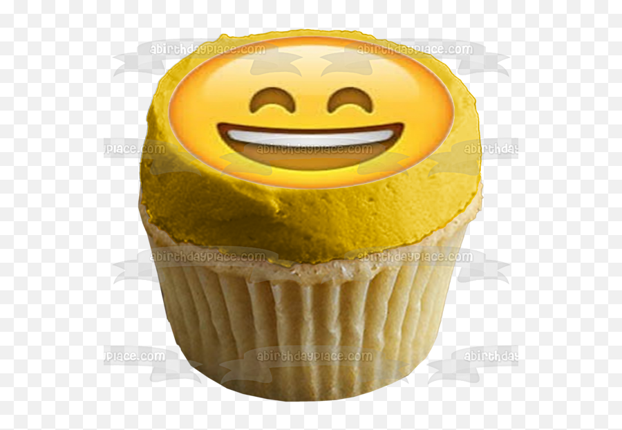 Emoji Smiley Face Yellow Edible Cake - Anna Banana De Rainbow Rangers,Vx Ace Face Emoticons