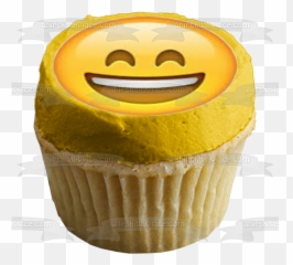 Emoji Smiley Face Yellow Edible Cake - Anna Banana De Rainbow Rangers,Vx Ace Face Emoticons