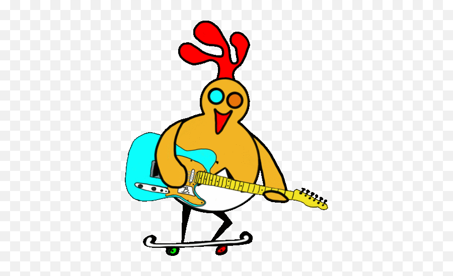 Topic For Animated Chicken Dance Cartoons Gifs Wallpapers - Chicken Playing Guitar Gif Emoji,Oktoberfest In Emojis