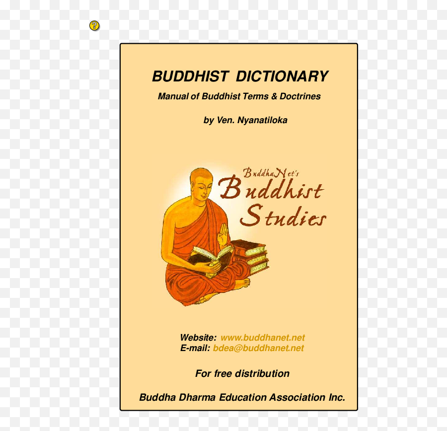 Pdf Buddhist Dictionary By Venerable Nyanatiloka - Religion Emoji,How Do Buddhist Monks Ignore Emotion