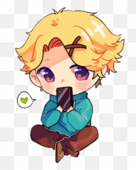Yoosung Sticker 1 - Yoosung Mystic Messenger Chibi Emoji,Yoosung Emojis