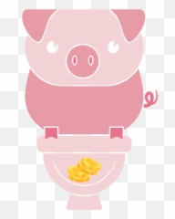 Piggy Bank Poop Coin Money In Toilet T Emoji,Pig Emoji Pillows