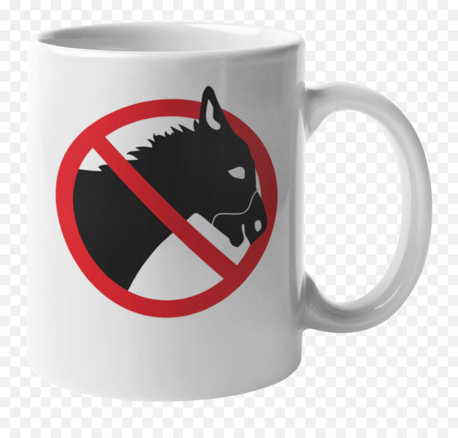 Enneagram Type 8 - Coffee And Tea Mug Picture Of Half A Donkey With Donu0027t Symbol Over It 11oz Walmartcom Gift In Walmart For Birthday Emoji,Girl Emoticon Coffee