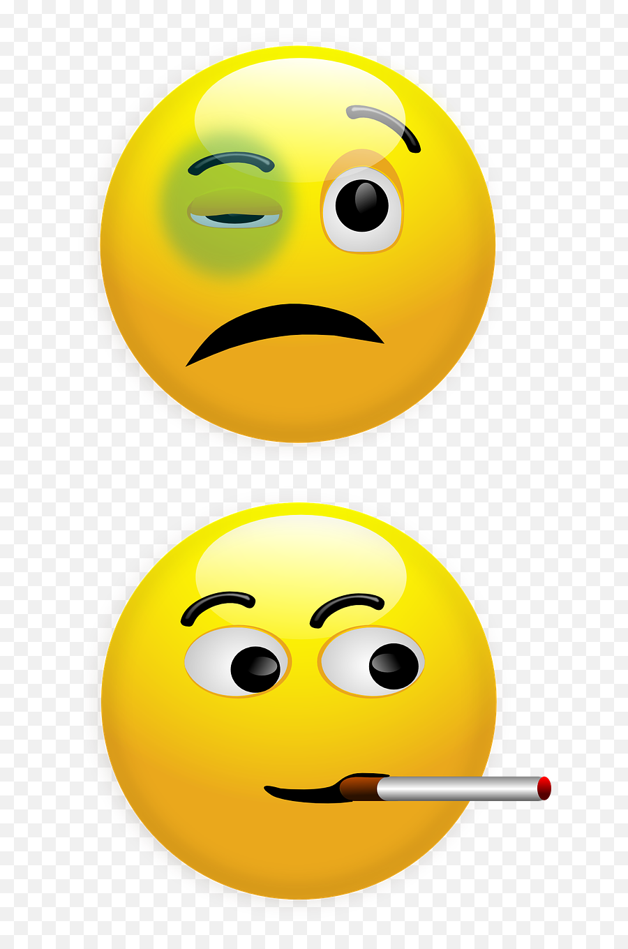 Openclipart - Emoticon Merokok Hitam Putih Emoji,2 3 Emoticon