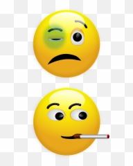 Openclipart - Emoticon Merokok Hitam Putih Emoji,2 3 Emoticon
