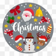 The Most Edited - Christmas Round Emoji,Emotion Pictire Snowman