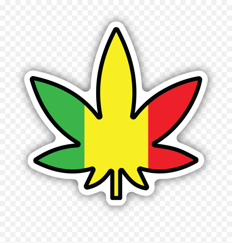Rasta Pot Leaf Sticker - Language Emoji,Hawaii Emoji Sticker