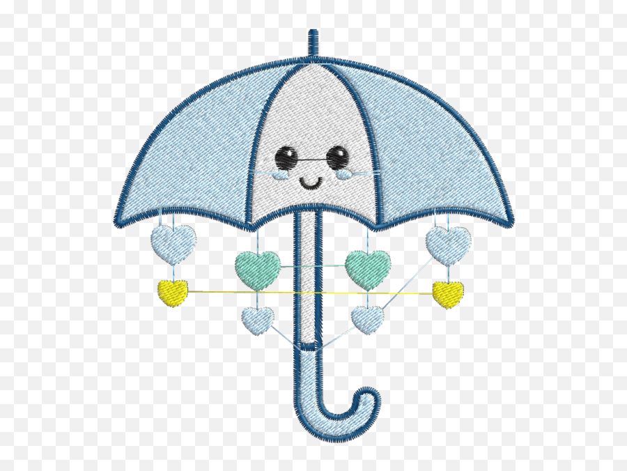 Matriz De Bordado Guarda Chuva De Coração Emoji,Emoticon Guarda Chuva