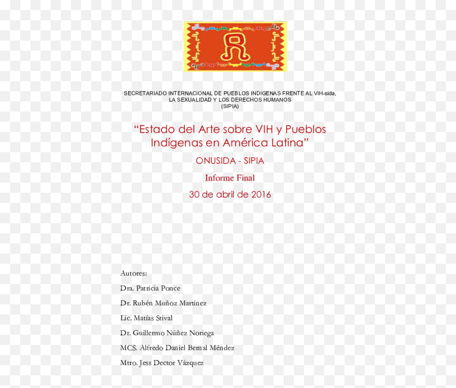 Pdf Estado Del Arte Sobre Vih Y Pueblos Indígenas En - Language Emoji,Adornos Par Fiestas Infantiles Of Emotions