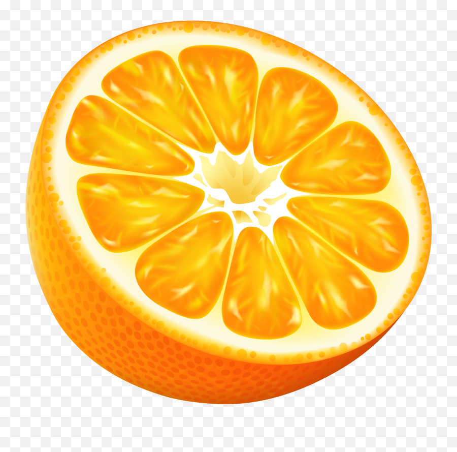 Half Orange Vector Clipart Image Gallery Yopriceville Png - Slice Of Orange Vector Emoji,Orange Fruit Emoji