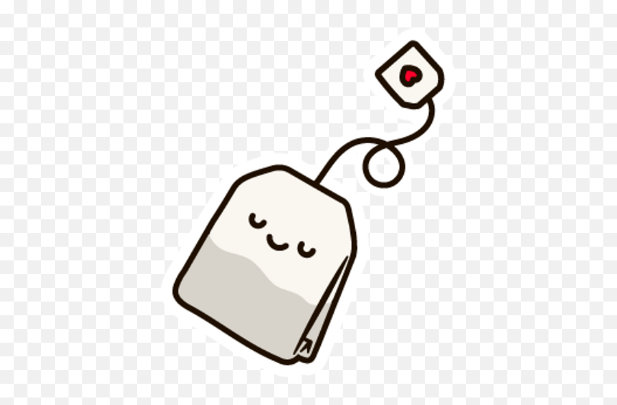Kawaii Tea Bag Sticker - Sticker Mania Emoji,Emoticon Pack Cat Kawaii