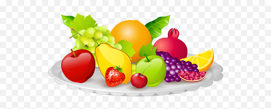 Plate With Fruits Png Clipart Image Fruit Clipart Free Emoji,Emoji Quiz Strawberry And Calendar