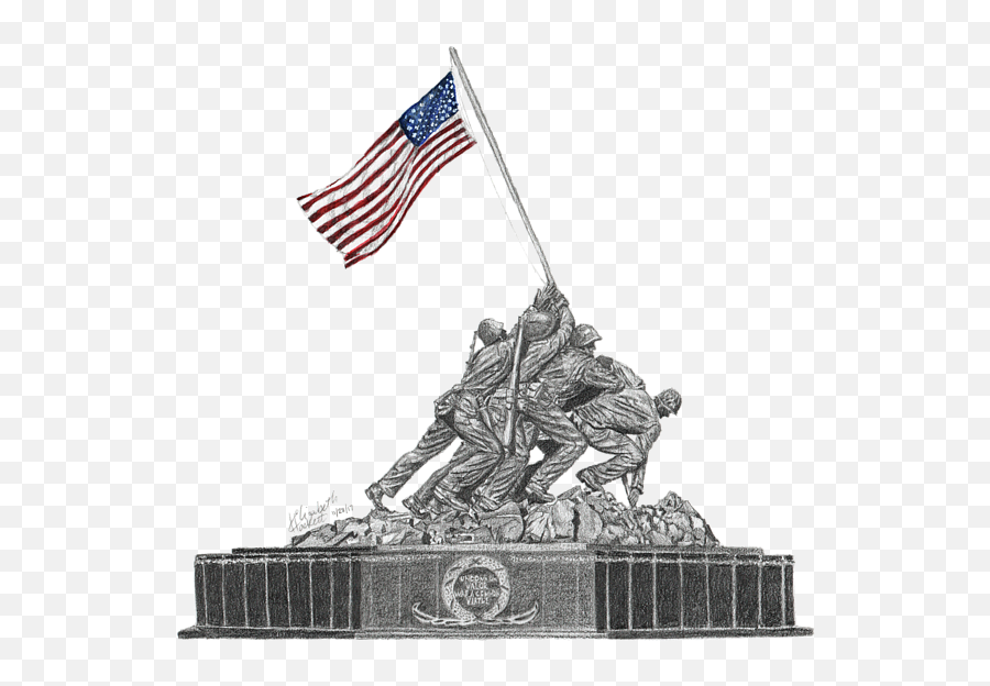 Marine Corps War Memorial - Iwo Jima Tshirt For Sale By Emoji,Betsy Ross Flsg Emoticon For Android