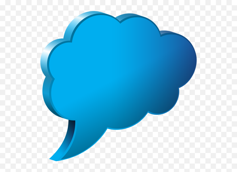 Speech Bubble Cloud Blue Transparent Png Image Speech Emoji,Speech Emoji Png