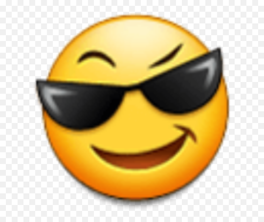 Emoji Smile Sunglasses Sticker By Nicole Klimen,Smile With Sunglasses Emoticon