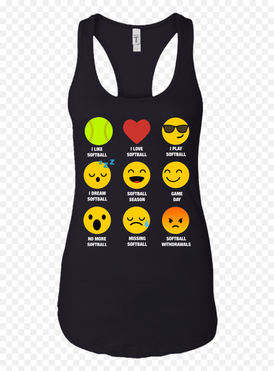 I Love Softball Emoji Emoticon Team Jersey Style Graphic Men,Yeam Emoji