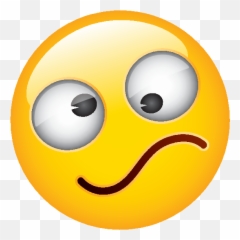 Official Brand - Disoriented Emoji,Skeptical Face Emoji