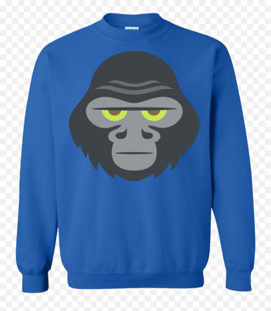 Gorilla Face Emoji Sweatshirt - Shikamaru Such A Drag,Gorilla Emoji