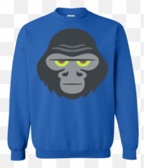 Gorilla Face Emoji Sweatshirt - Shikamaru Such A Drag,Gorilla Emoji