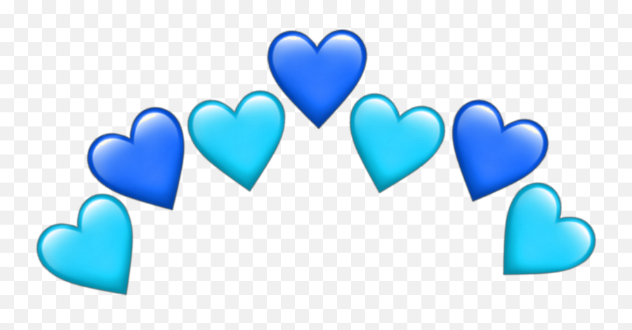 Download Hd Hearts Heart Crown Blue - Blue Heart Emojis Transparent,Blue Heart Emoji
