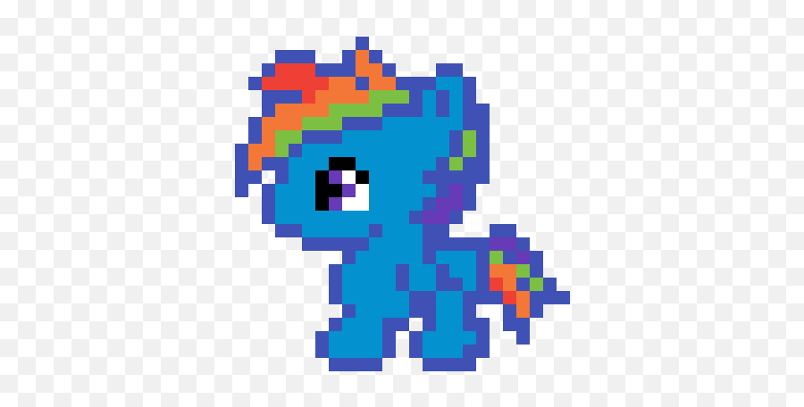 Sakamotonamiu0027s Gallery - Pixilart Pony Minecraft Pixel Art Emoji,Rainbow Dash Emoticon