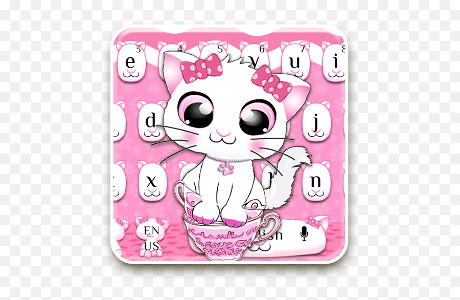 Cute Cat Keyboard Theme U2013 Applications Sur Google Play - Happy Emoji,Cat Paw Emoji