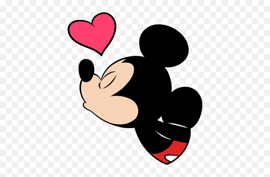 Vk Sticker 4 From Collection Madly In Love Download For Free - Mickey And Minnie Mouse Split Screen Emoji,Mickey And Minnie Disney Emojis