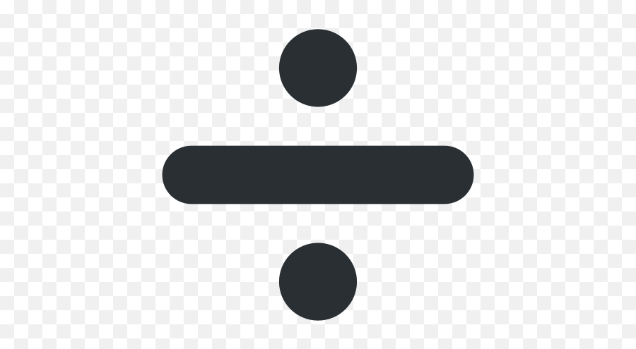 Heavy Division Sign Emoji Meaning With Pictures From A To Z - Division Sign,Math Emoji