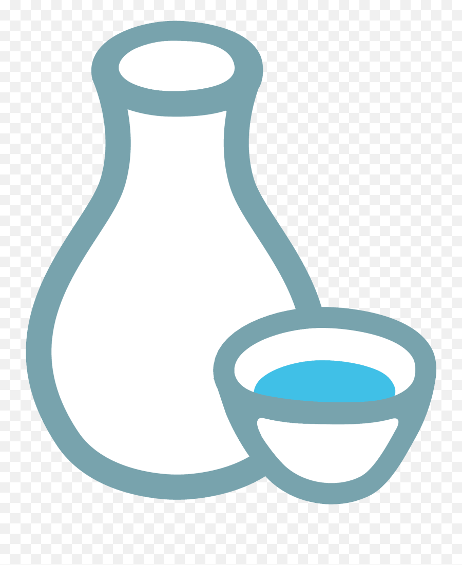 Sake Bottle And Cup Id 7606 Emojicouk - Emoji,Menorah Emoji