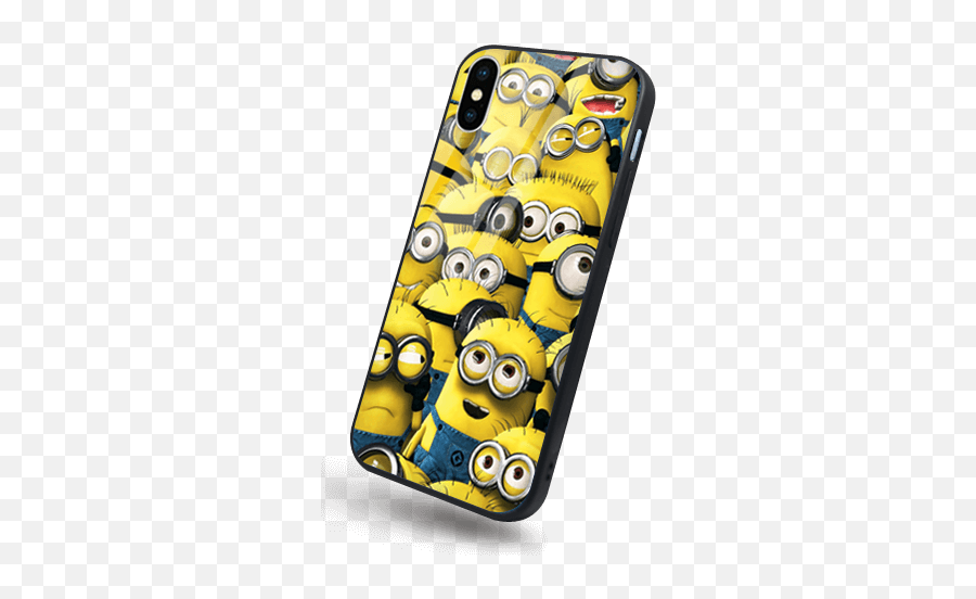 Minions Glass Case For Iphone Xs Max - Mobile Phone Case Emoji,Minion Emoticon Iphone