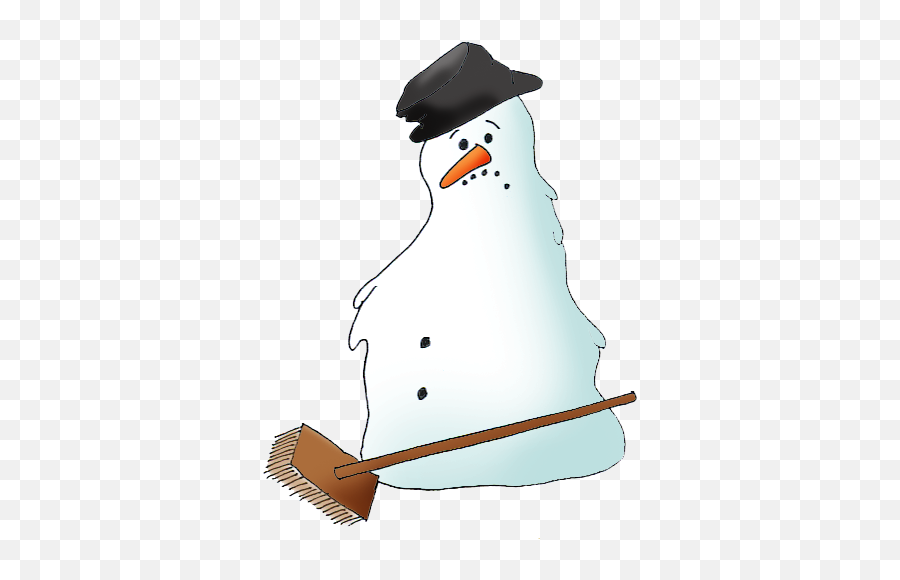 Melting Snowman Clipart Png - Broom Emoji,Melting Snow Emoticon