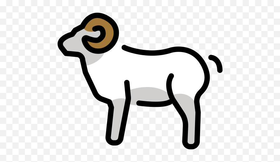 Ram Emoji - Carnero Clipart,Sheep Emoji