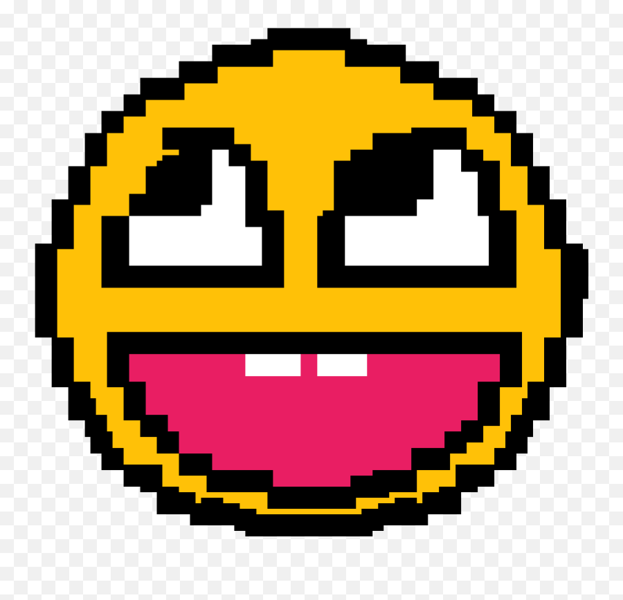 Pixilart - Random Emoji By Ilikedoodles Nuclear Symbol Pixel Art,Violent Emojis