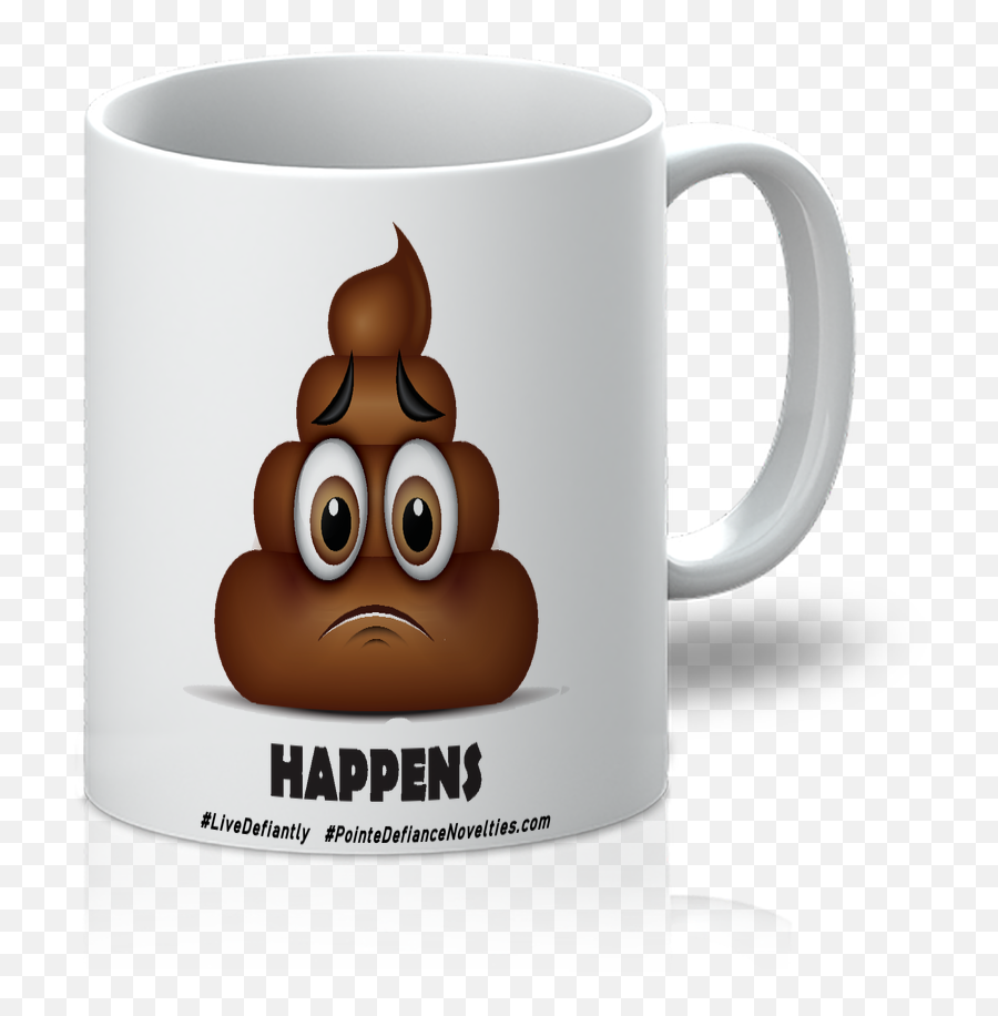 Shit Happens 11oz Mug - Magic Mug Emoji,Adult Humor Emojis