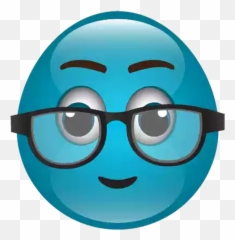 Cute Blue Emoji Png Photo Png Mart - Happy,Cute Emoji