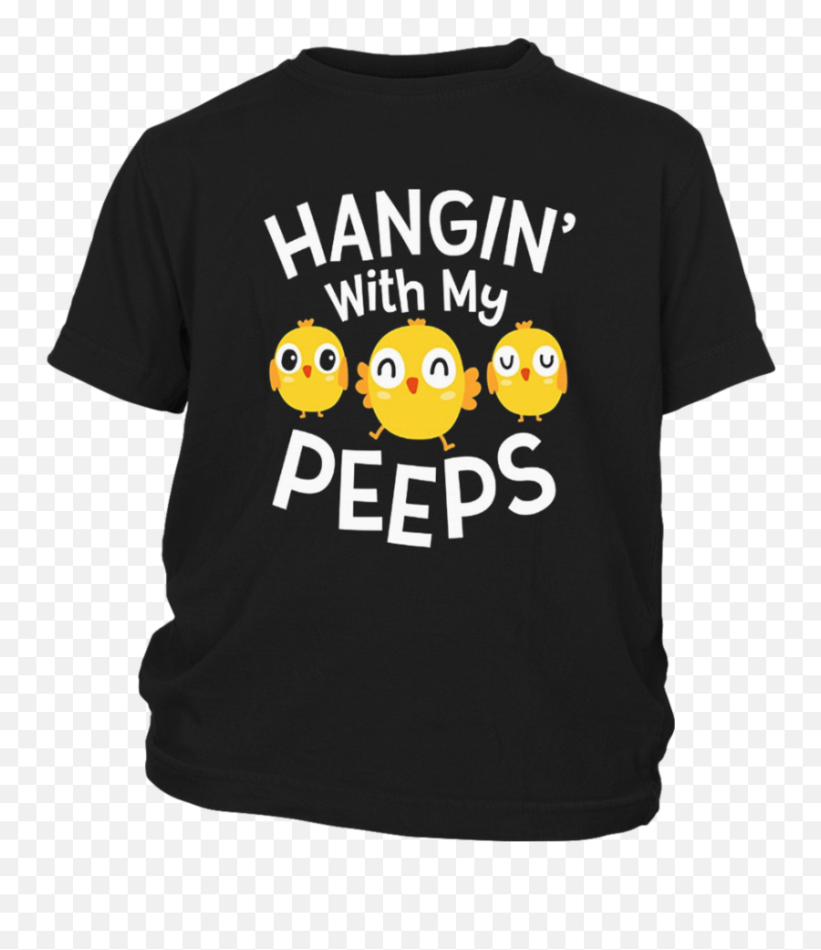 Hanging With My Peeps Happy Easter Long Sleeve T Shirt Gift - Happy Emoji,Happy Easter Emoticon