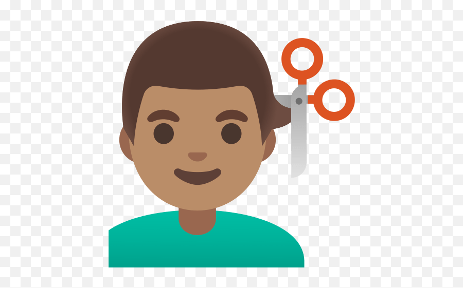 U200d Man Cutting His Hair With Medium Skin Tone Emoji,Man With Tie Emoticons