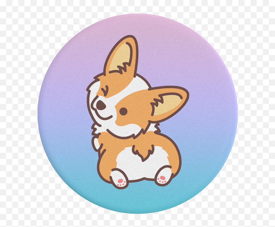 Cheeky Corgi Popsocket Emoji,Nmber Text Emoticon Corgi