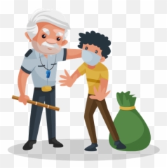 Best Premium Security Guard Caught Thief Illustration Emoji,Robber Emoji