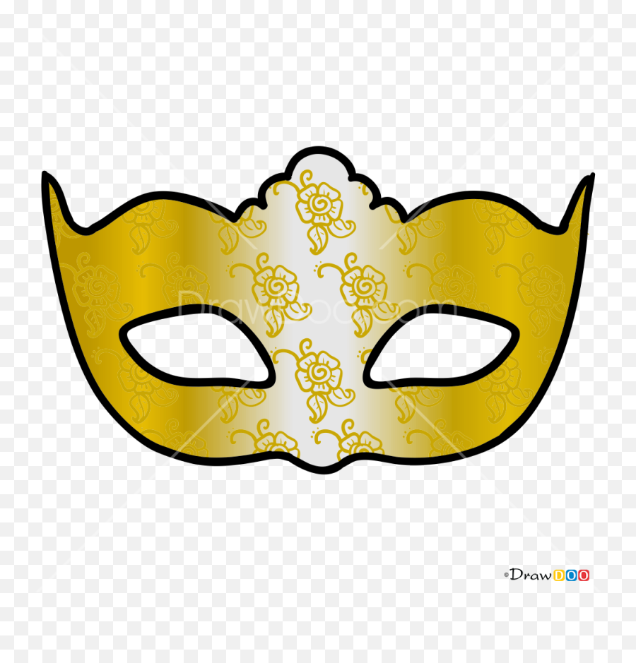 To Draw Venetian Carnival Mask Face Masks - Venice Mask Drawing Emoji,Watch Dogs 2 Emoji Mask