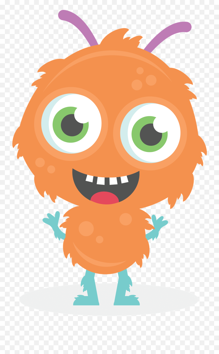 Clipart Smile Orange Clipart Smile Orange Transparent Free - Orange Cute Monster Clipart Emoji,Hairy Heart Emoji