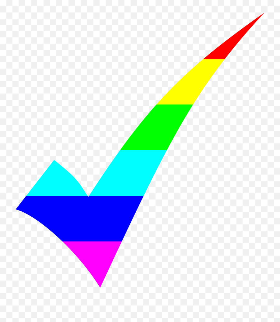 Rainbow Check Mark Gif Transparent Png - Transparent Rainbow Check Mark Emoji,Check Mark Emoji