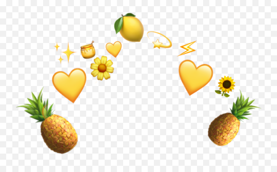 Pineapple Sunflower Sticker - Fresh Emoji,Pineapple Emoji