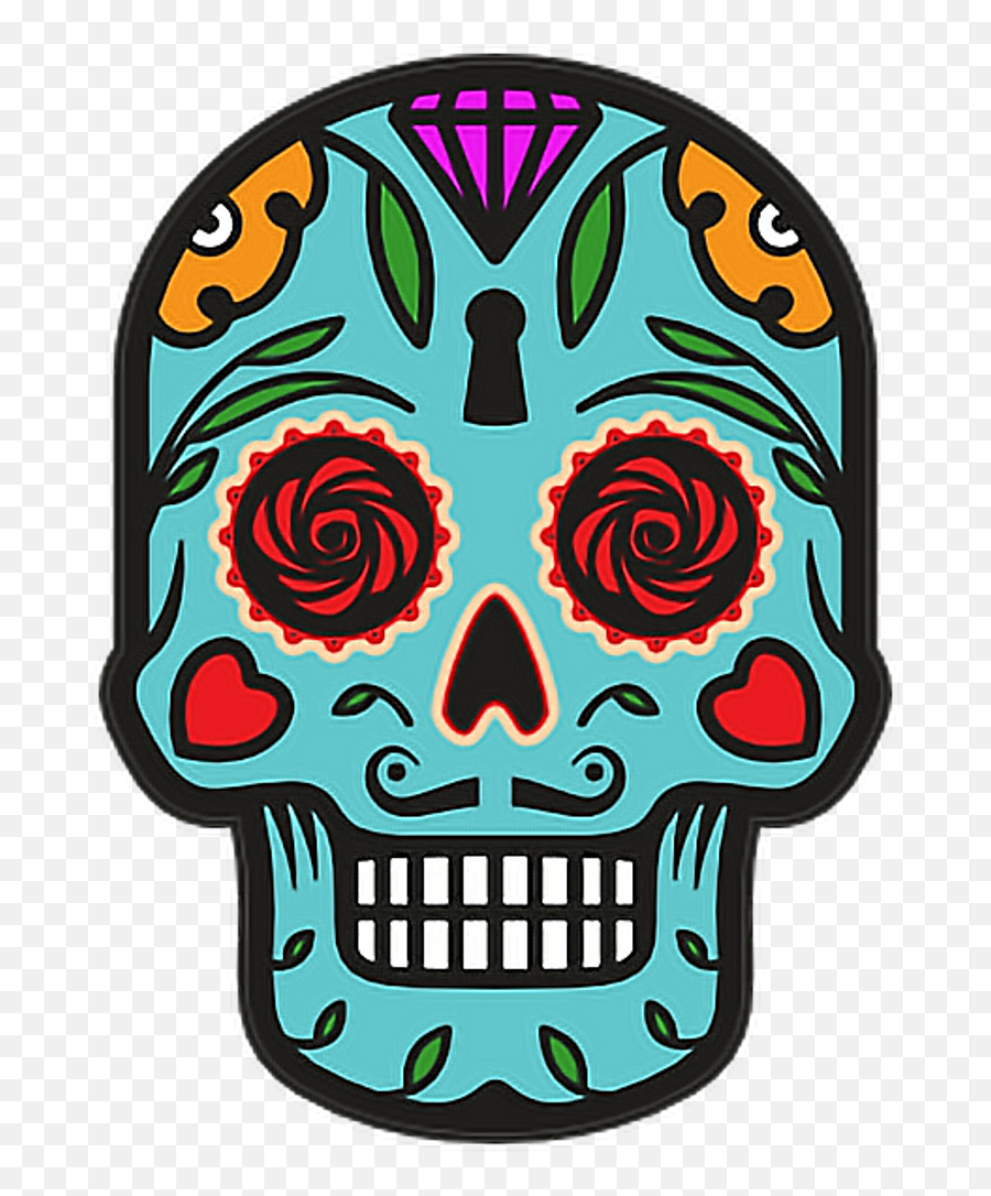 Dead Skull Emoji Clipart - Day Of The Dead Skulls Diamond Eyes,Skull Emojis Png