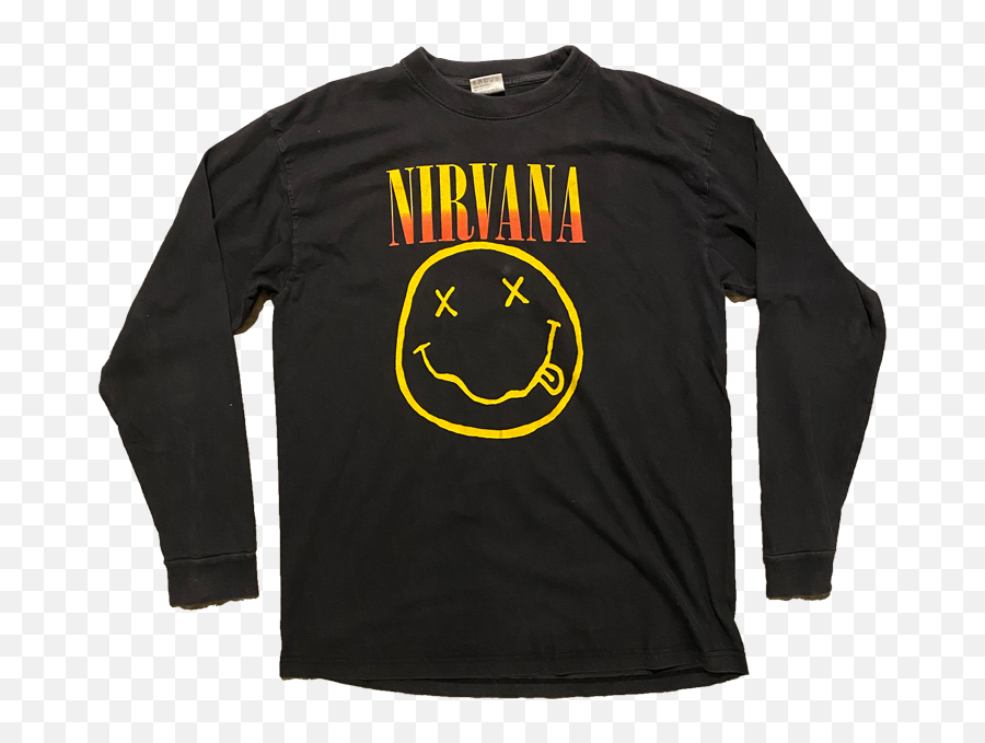 Nirvana 90s Smiley Xl - Nirvana Baby Tshirt Emoji,Xl Emoticon