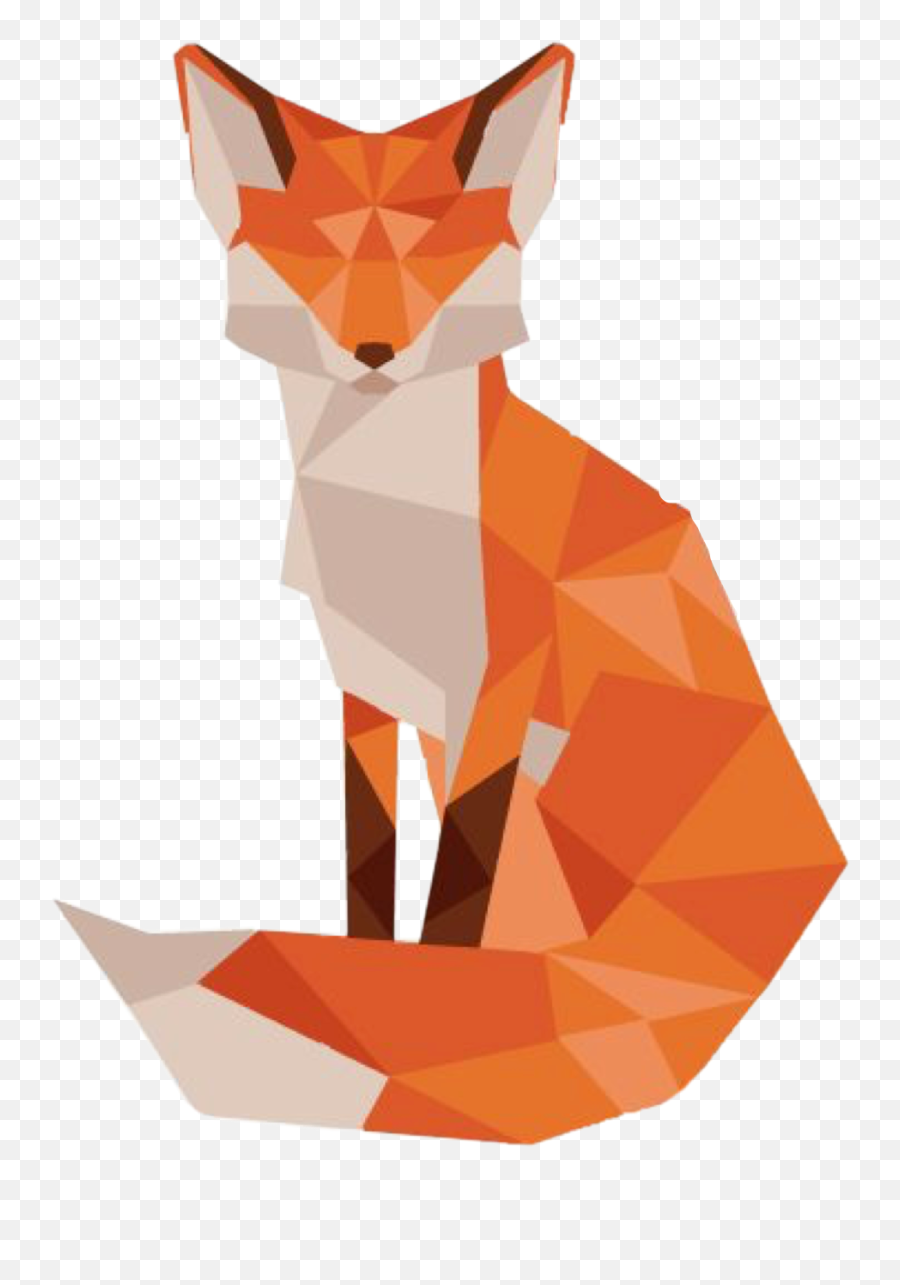 Geometric Animals Sticker Challenge On Picsart - Animal Low Poly Emoji,Fox And Hare Emoji